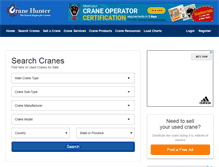 Tablet Screenshot of cranehunter.com